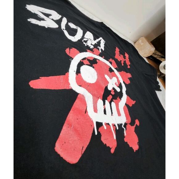 Sum 41 Band T-Shirt Black Skull Logo Size LARGE - Picture 10 of 10